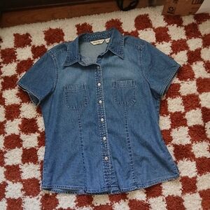 Vintage 90s/y2k Button Fronr Denim Shirt